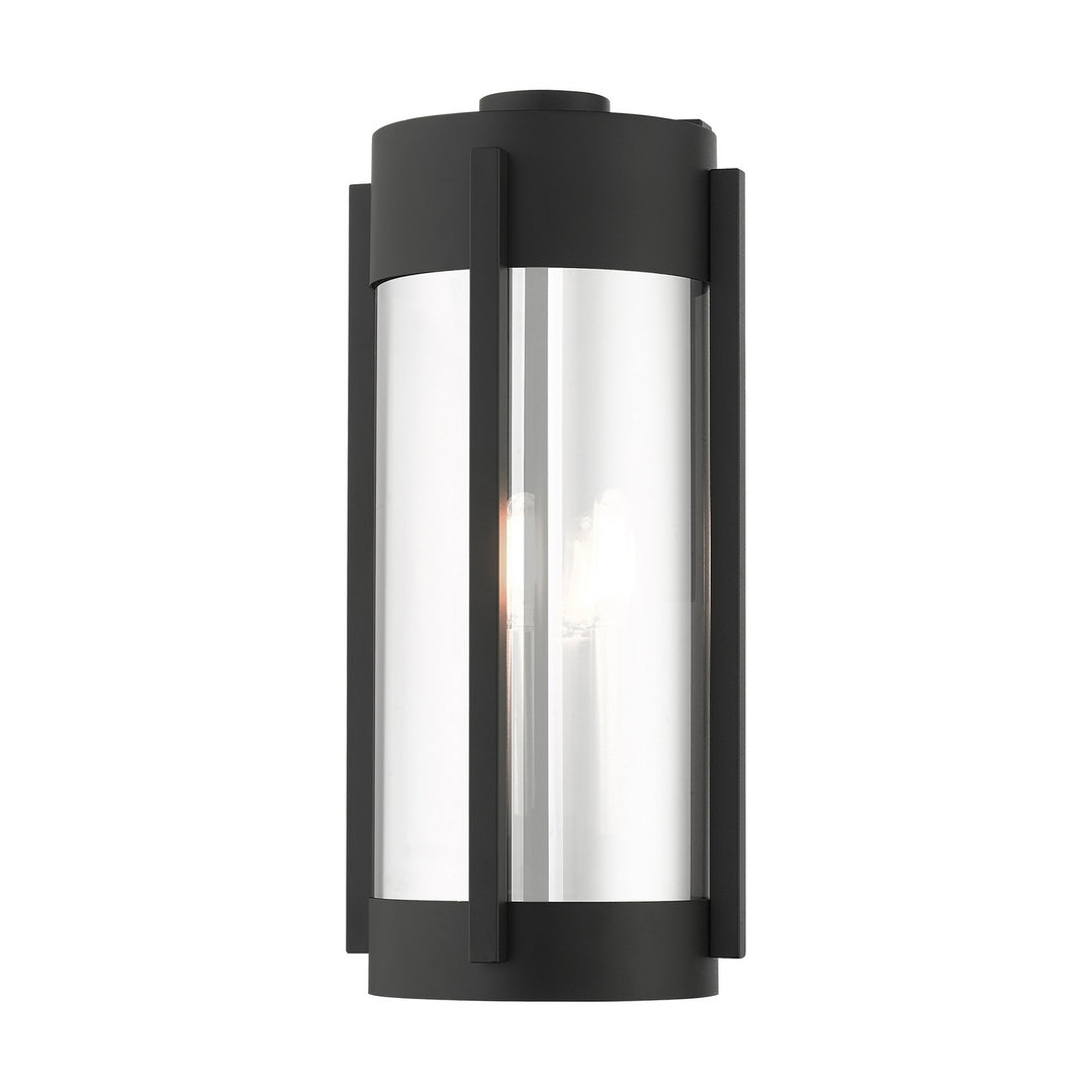 Livex Lighting 22383-04 Modern Sheridan Outdoor Black W/ Brushed Nickels