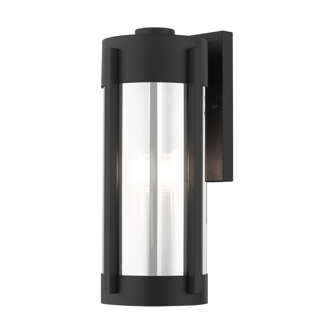 Livex Lighting 22383-04 Modern Sheridan Outdoor Black W/ Brushed Nickels