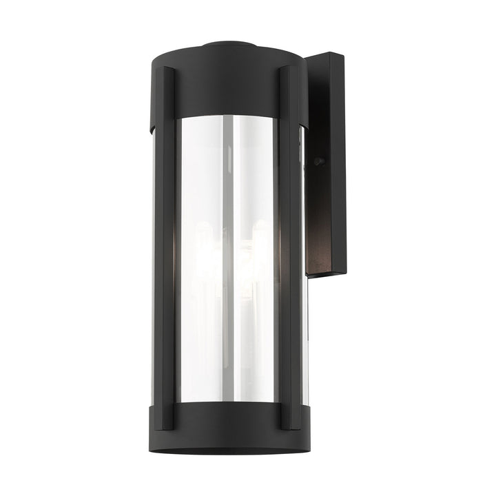 Livex Lighting 22383-04 Modern Sheridan Outdoor Black W/ Brushed Nickels