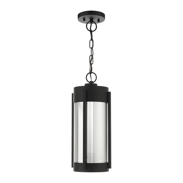 Livex Lighting 22385-04 Modern Sheridan Outdoor Black W/ Brushed Nickels