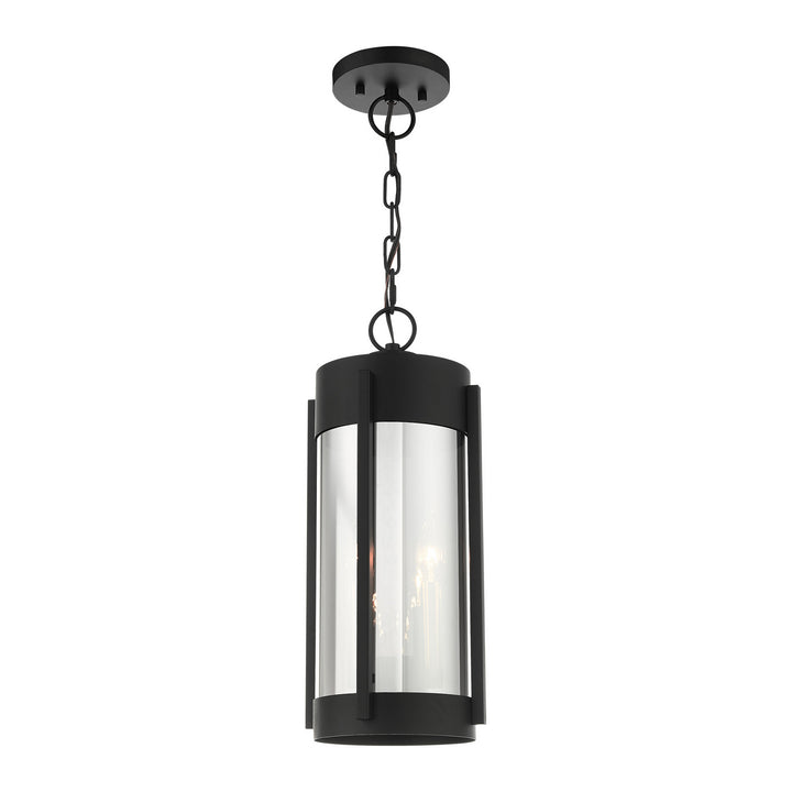 Livex Lighting 22385-04 Modern Sheridan Outdoor Black W/ Brushed Nickels