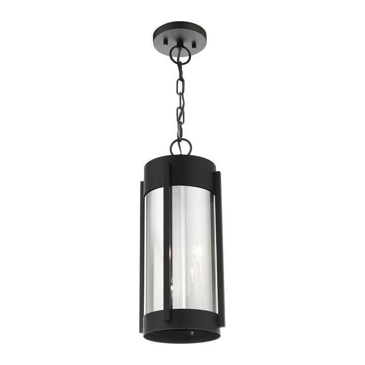 Livex Lighting 22385-04 Modern Sheridan Outdoor Black W/ Brushed Nickels