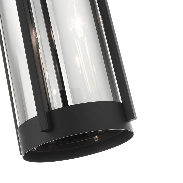 Livex Lighting 22385-04 Modern Sheridan Outdoor Black W/ Brushed Nickels