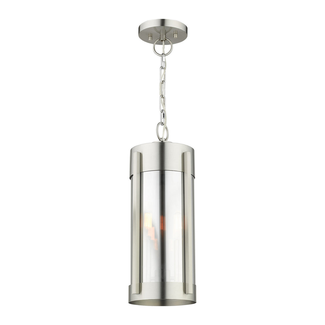 Livex Lighting 22385-91 Modern Sheridan Outdoor Brushed Nickel