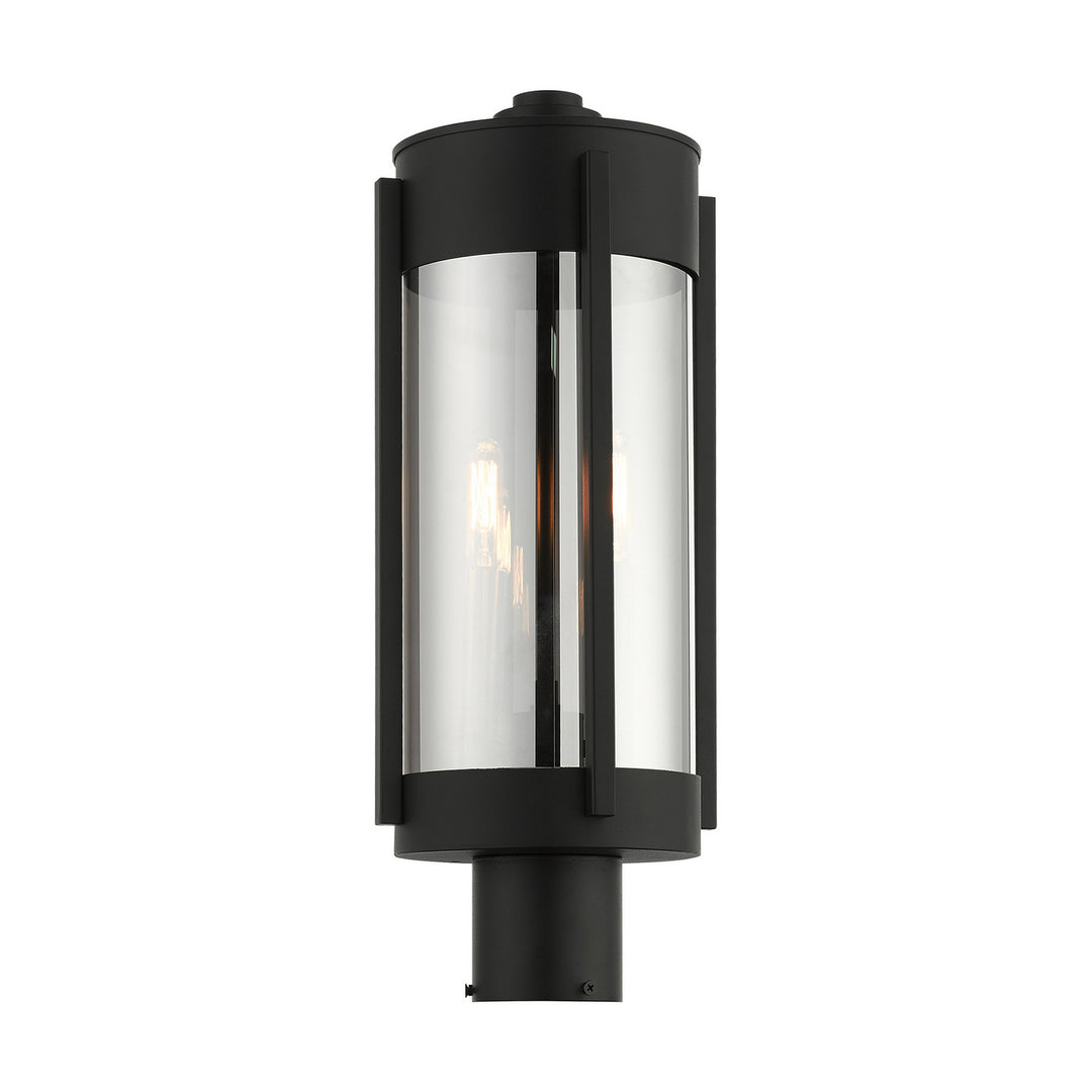Livex Lighting 22386-04 Modern Sheridan Outdoor Black W/ Brushed Nickels