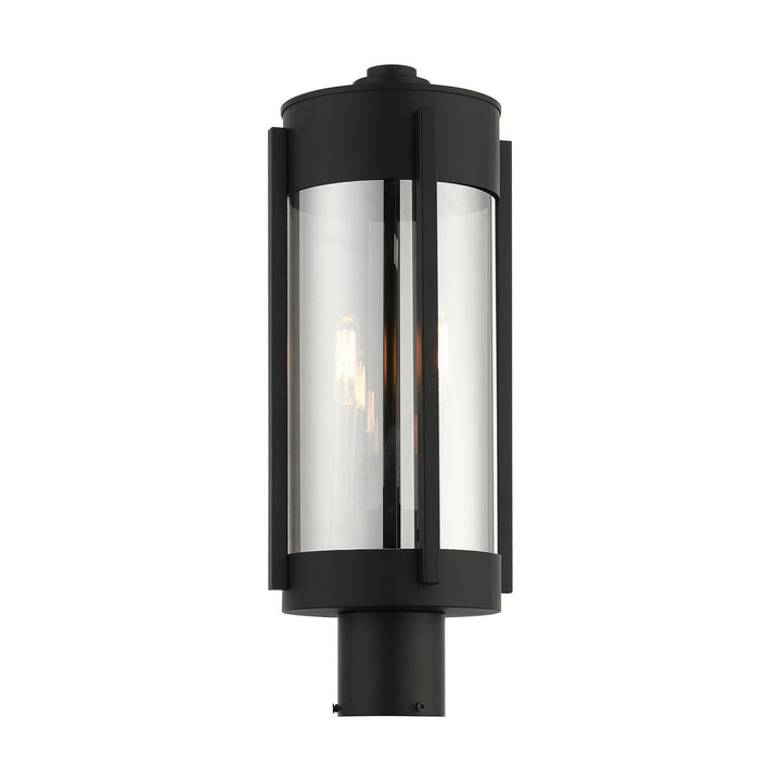 Livex Lighting 22386-04 Modern Sheridan Outdoor Black W/ Brushed Nickels