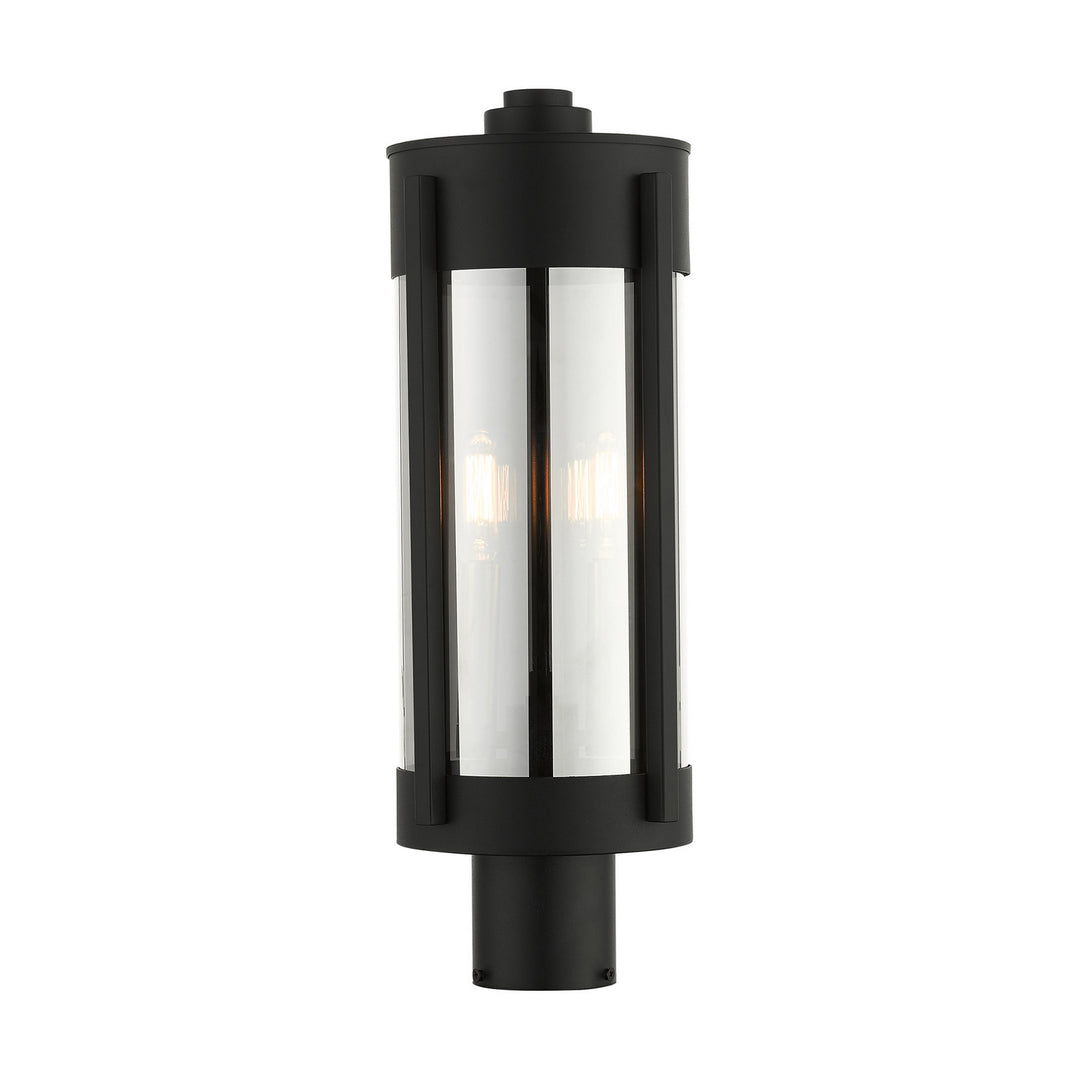 Livex Lighting 22386-04 Modern Sheridan Outdoor Black W/ Brushed Nickels