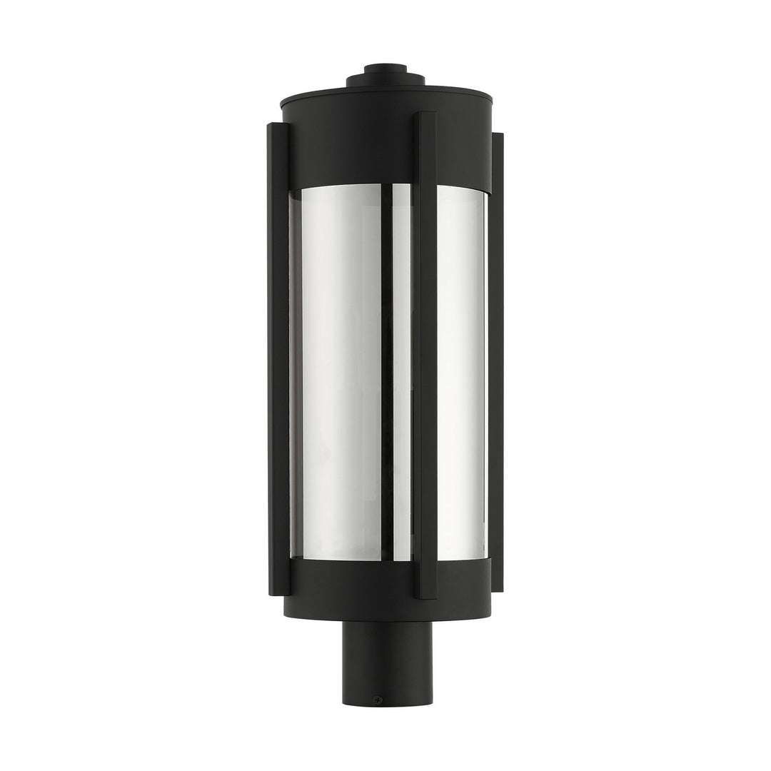 Livex Lighting 22387-04 Modern Sheridan Outdoor Black W/ Brushed Nickels