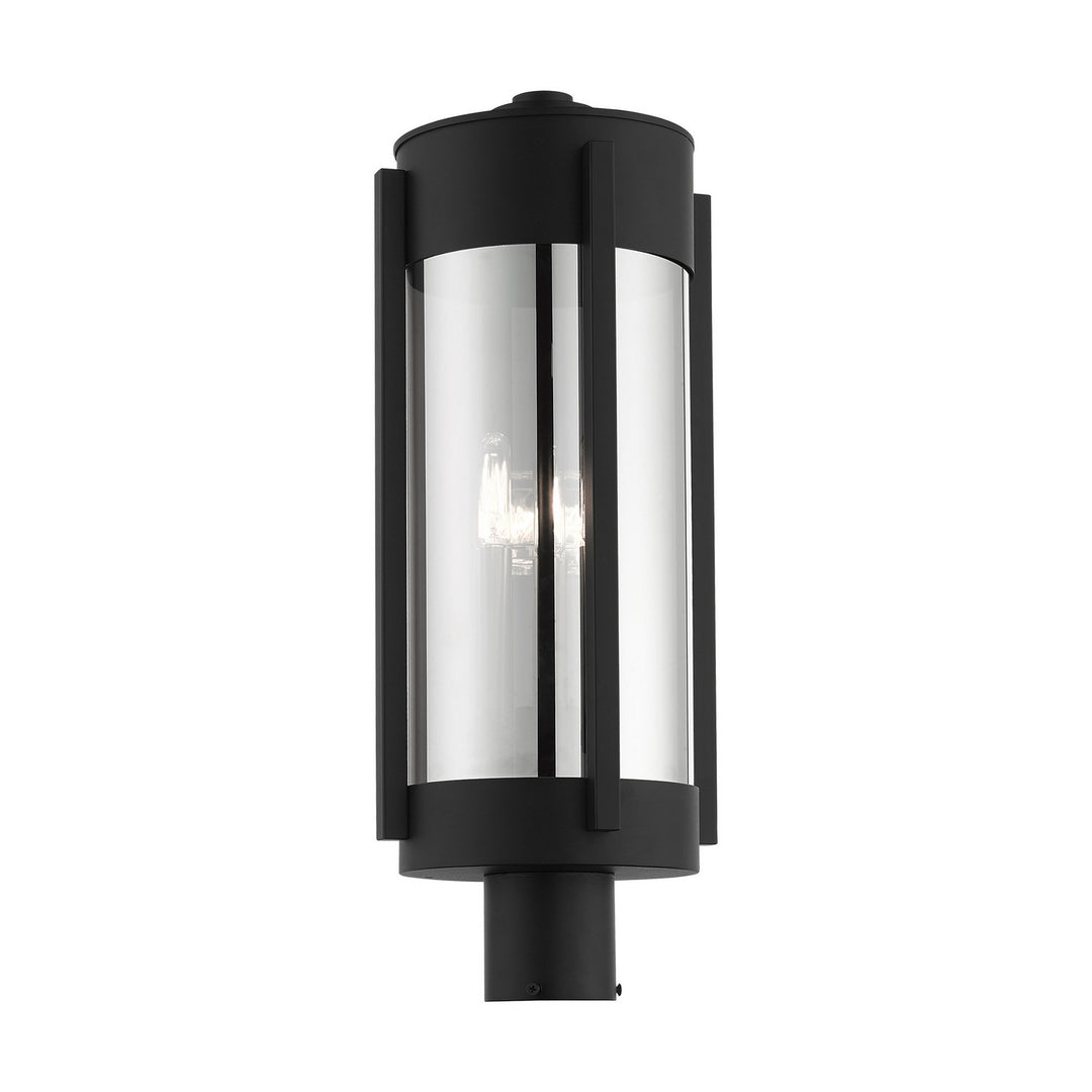 Livex Lighting 22387-04 Modern Sheridan Outdoor Black W/ Brushed Nickels