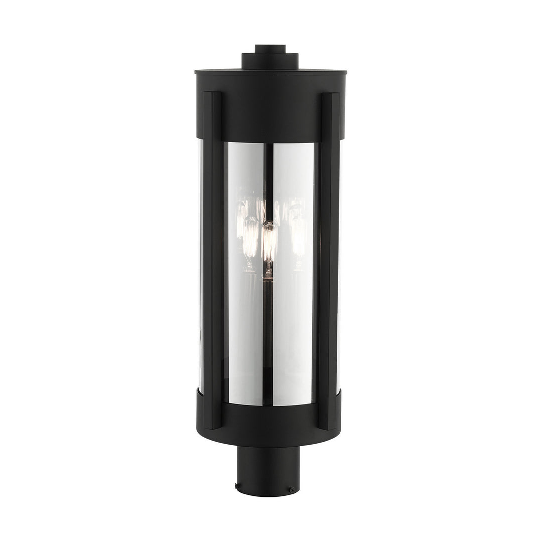 Livex Lighting 22387-04 Modern Sheridan Outdoor Black W/ Brushed Nickels