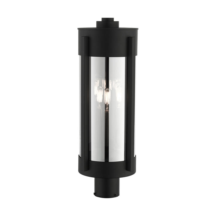Livex Lighting 22387-04 Modern Sheridan Outdoor Black W/ Brushed Nickels
