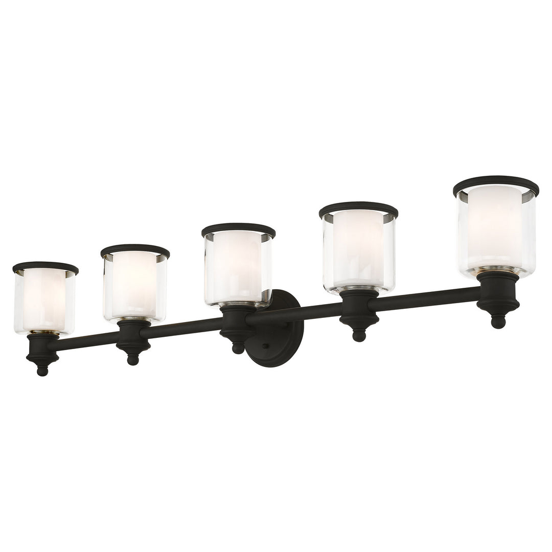 Livex Middlebush 40215-04 Bath Vanity Light 46 in. wide - Black