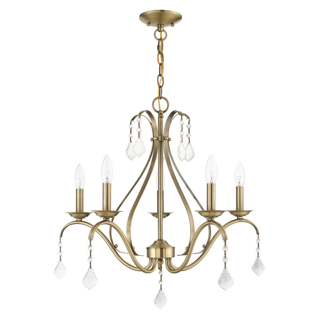 Livex Caterina 40845-01 Chandelier Light - Antique Brass