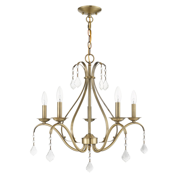 Livex Caterina 40845-01 Chandelier Light - Antique Brass