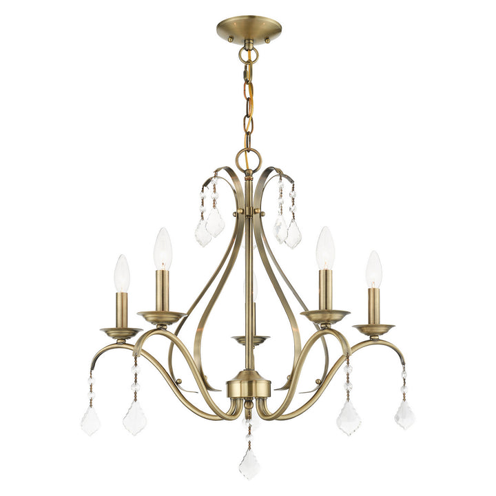 Livex Caterina 40845-01 Chandelier Light - Antique Brass