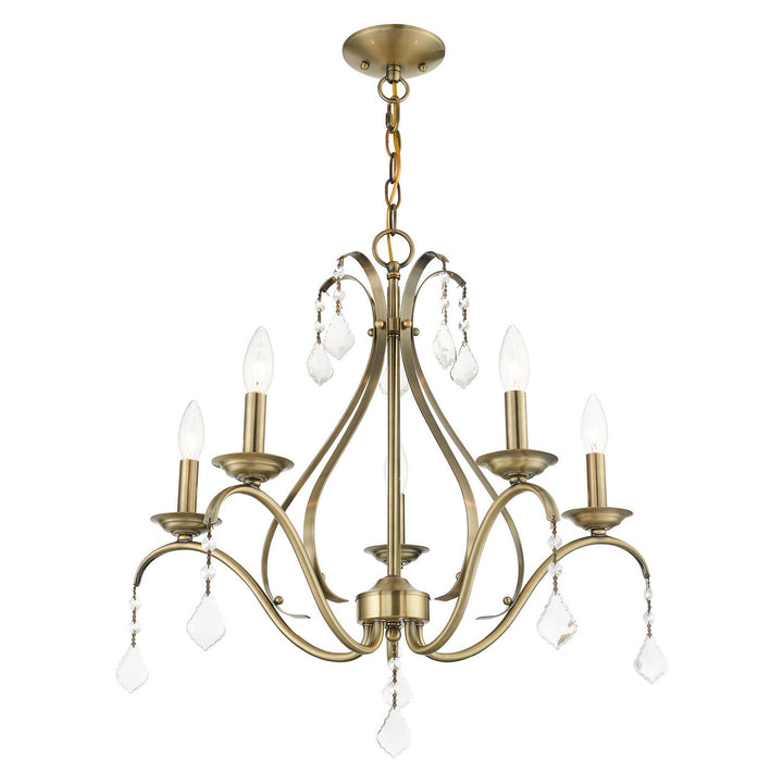 Livex Caterina 40845-01 Chandelier Light - Antique Brass