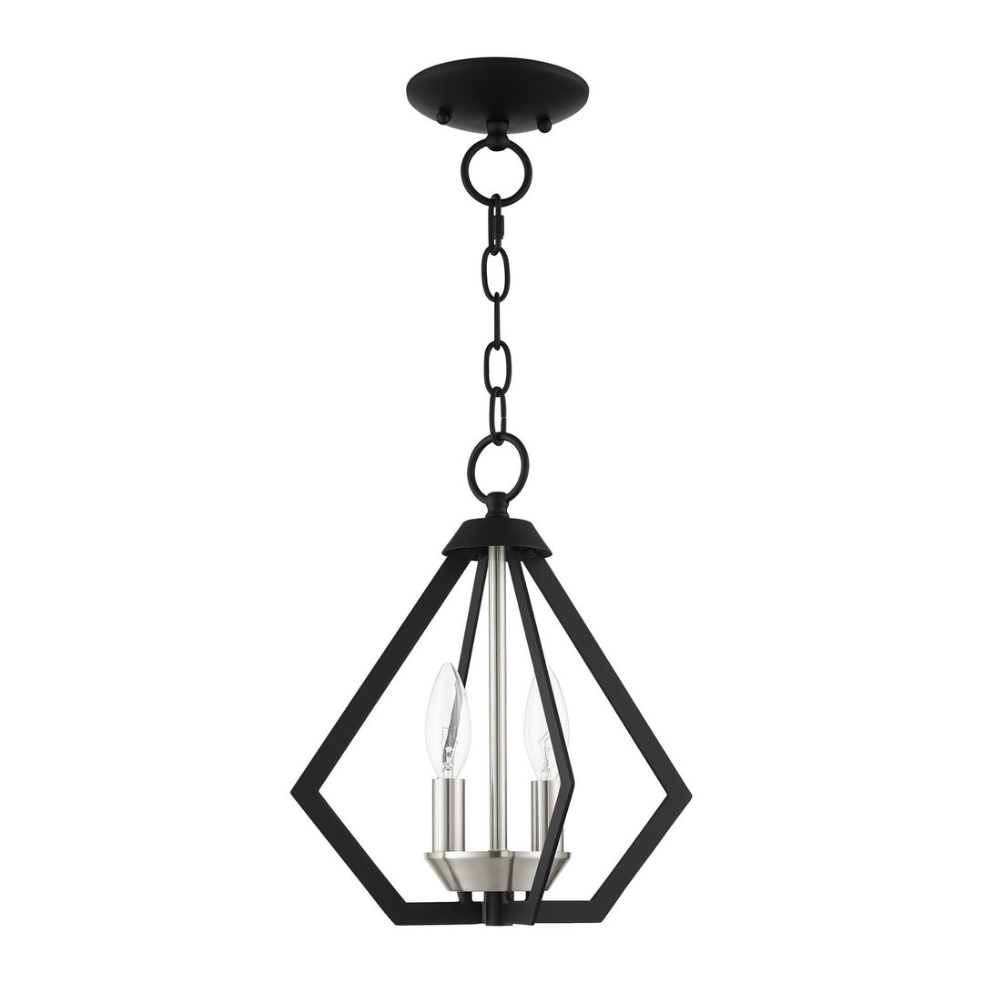 Livex Prism 40922-04 Ceiling Light - Black w/ Brushed Nickel Cluster