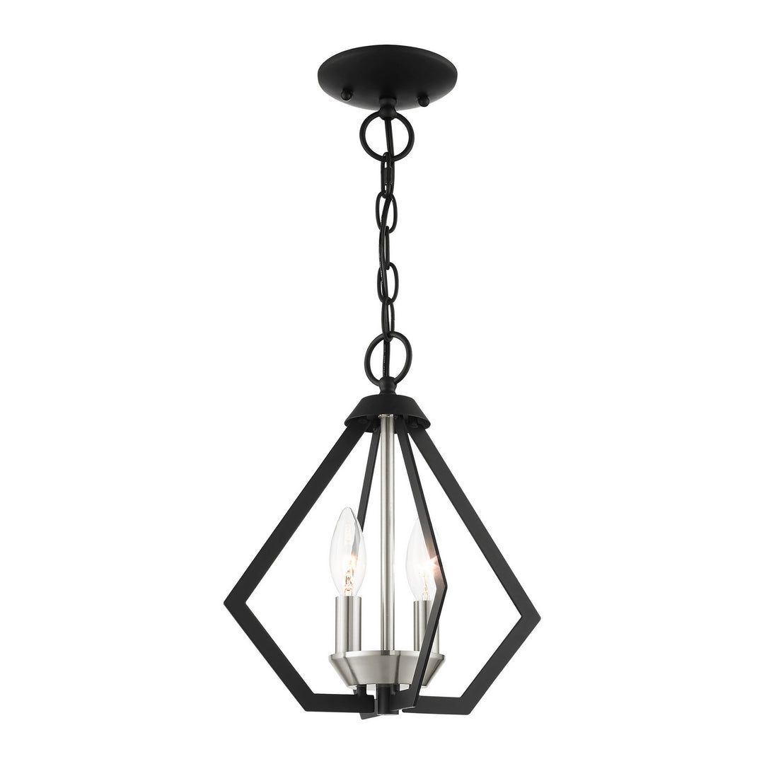 Livex Prism 40922-04 Ceiling Light - Black w/ Brushed Nickel Cluster