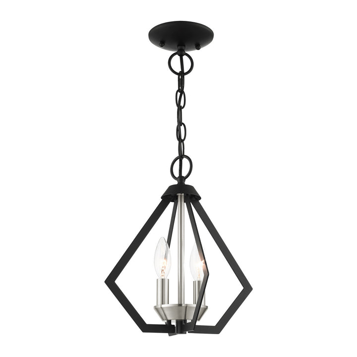 Livex Prism 40922-04 Ceiling Light - Black w/ Brushed Nickel Cluster
