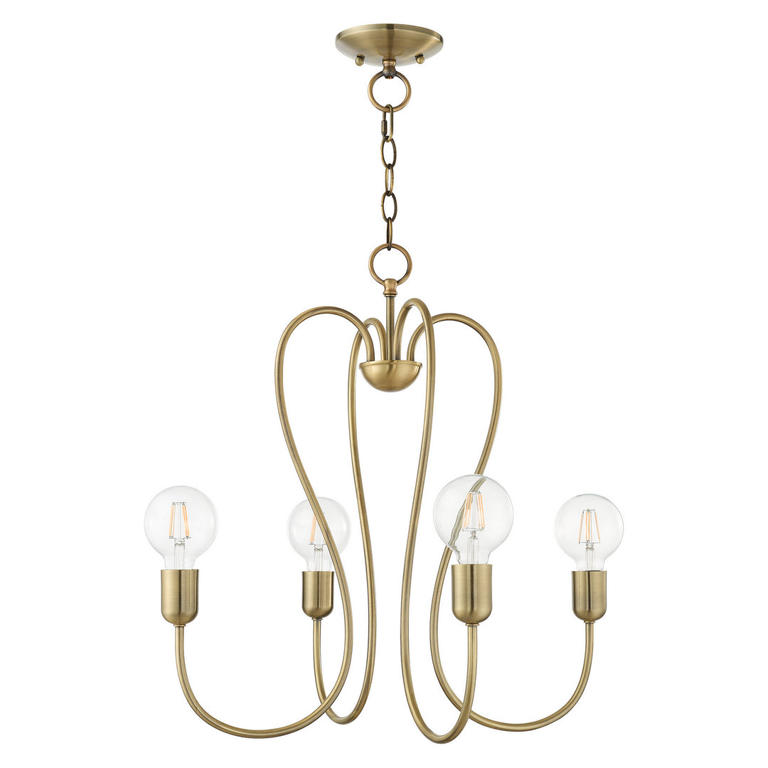 Livex Lucerne 41364-01 Chandelier Light - Antique Brass