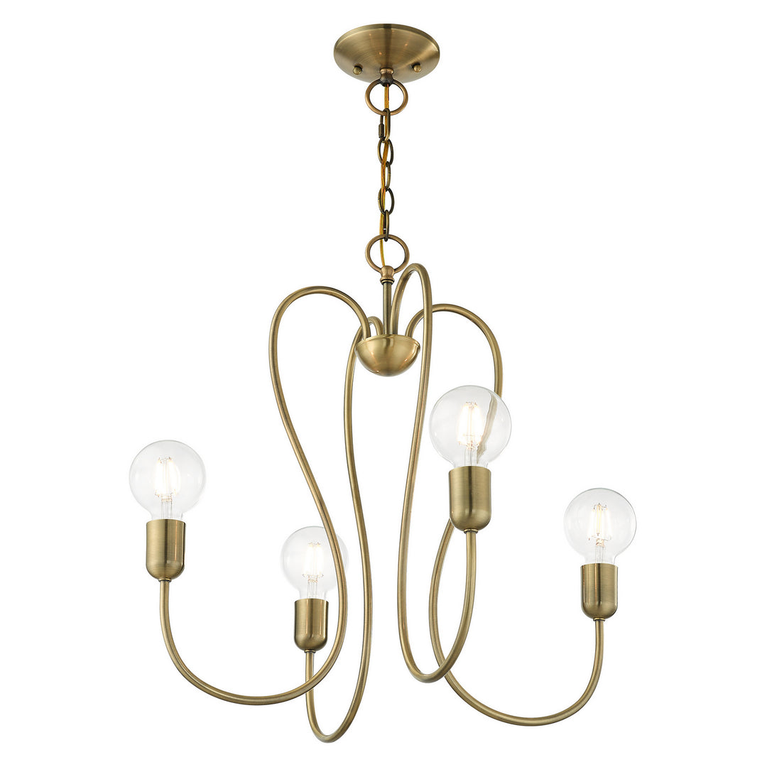 Livex Lucerne 41364-01 Chandelier Light - Antique Brass