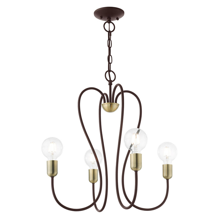 Livex Lucerne 41364-07 Chandelier Light - Bronze w/ Antique Brasss