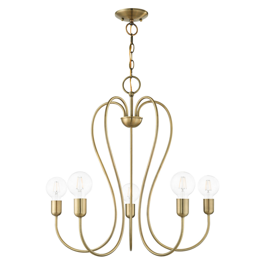 Livex Lucerne 41365-01 Chandelier Light - Antique Brass