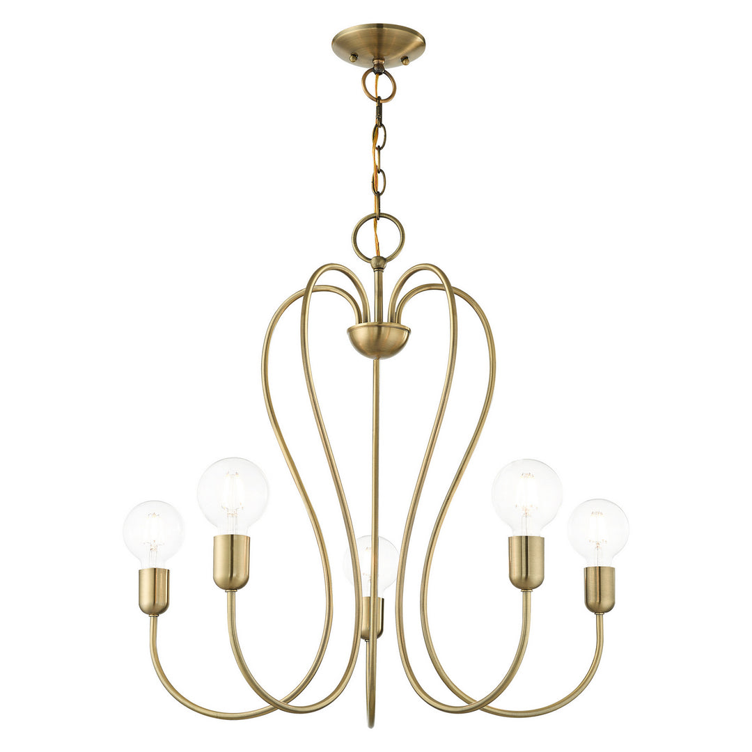 Livex Lucerne 41365-01 Chandelier Light - Antique Brass