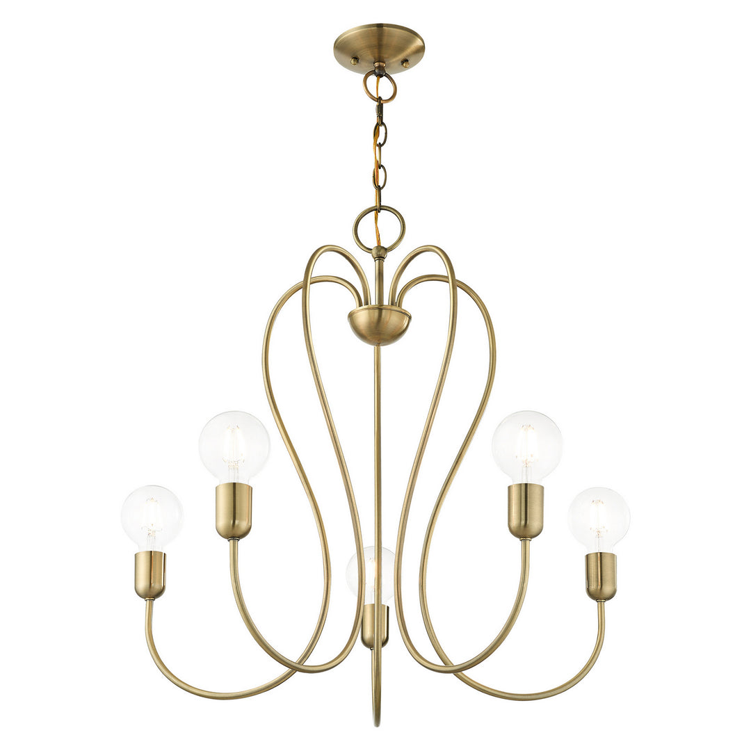 Livex Lucerne 41365-01 Chandelier Light - Antique Brass