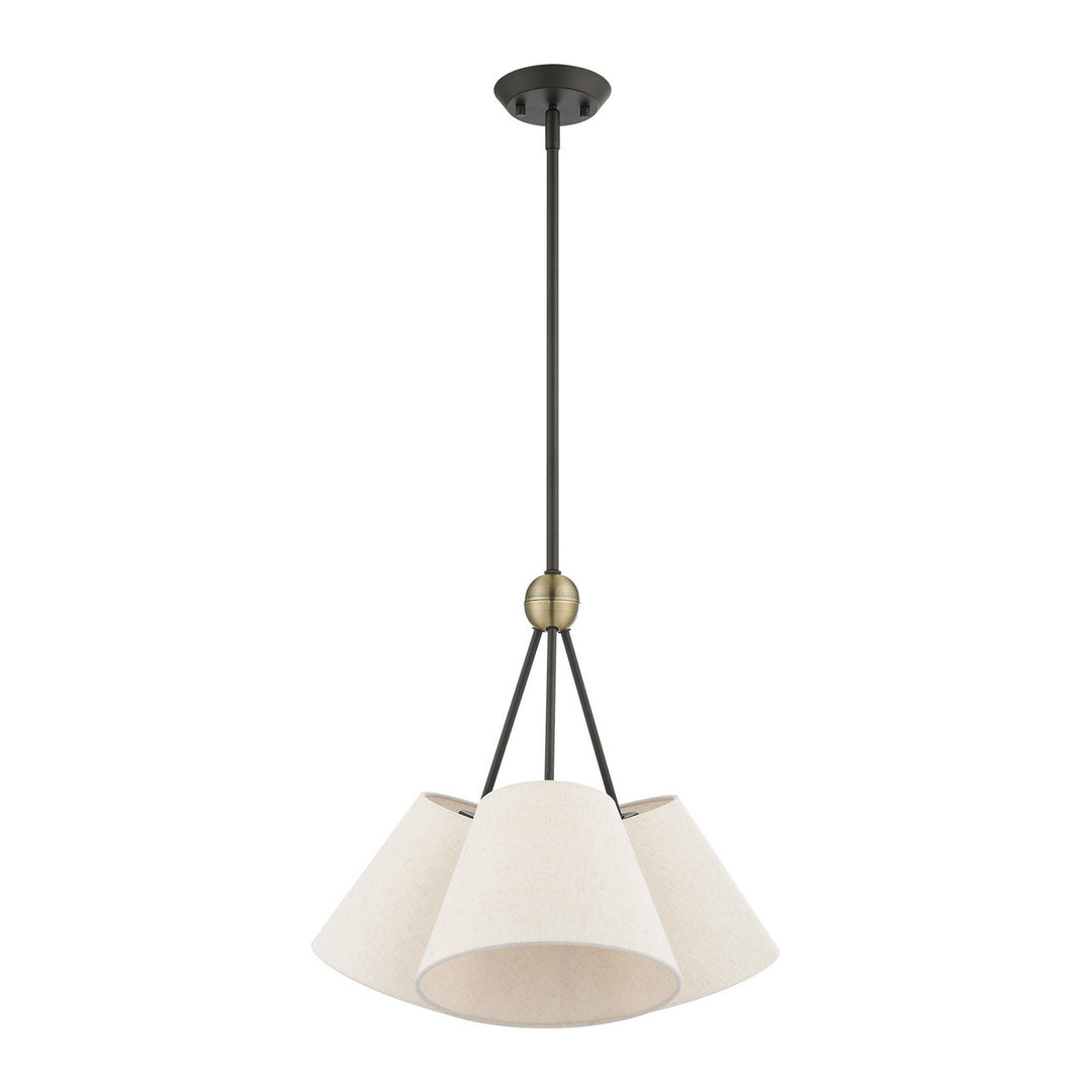 Livex Prato 41383-07 Chandelier Light - Bronze w/ Antique Brasss