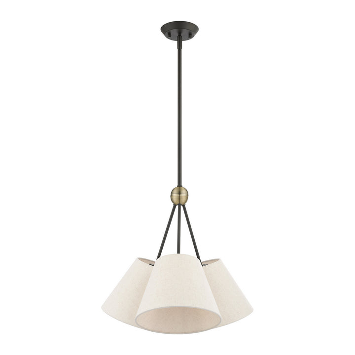 Livex Prato 41383-07 Chandelier Light - Bronze w/ Antique Brasss