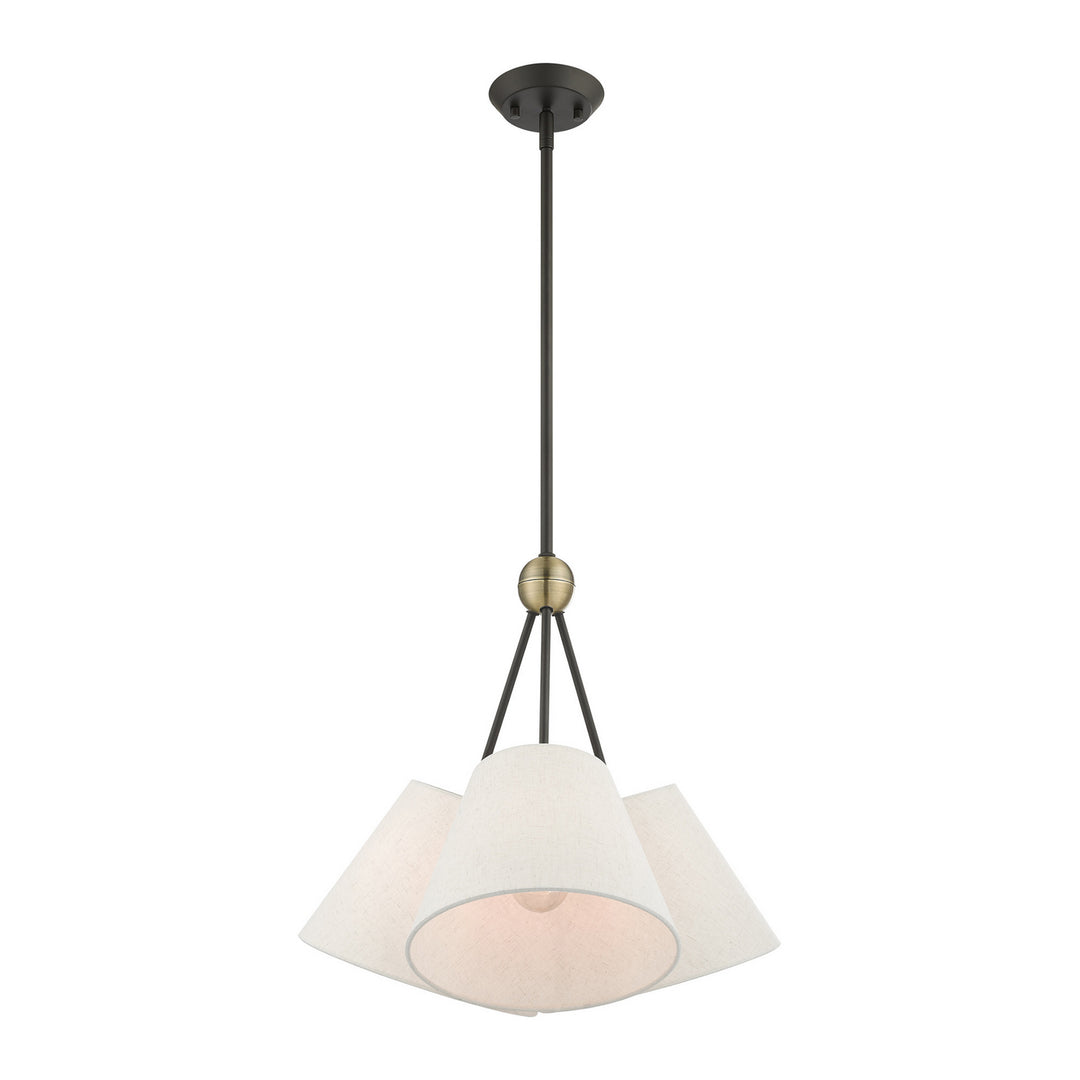 Livex Prato 41383-07 Chandelier Light - Bronze w/ Antique Brasss