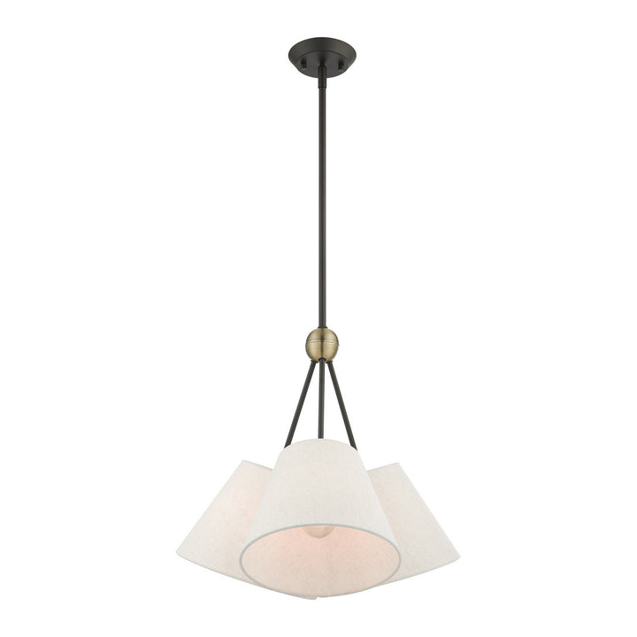 Livex Prato 41383-07 Chandelier Light - Bronze w/ Antique Brasss