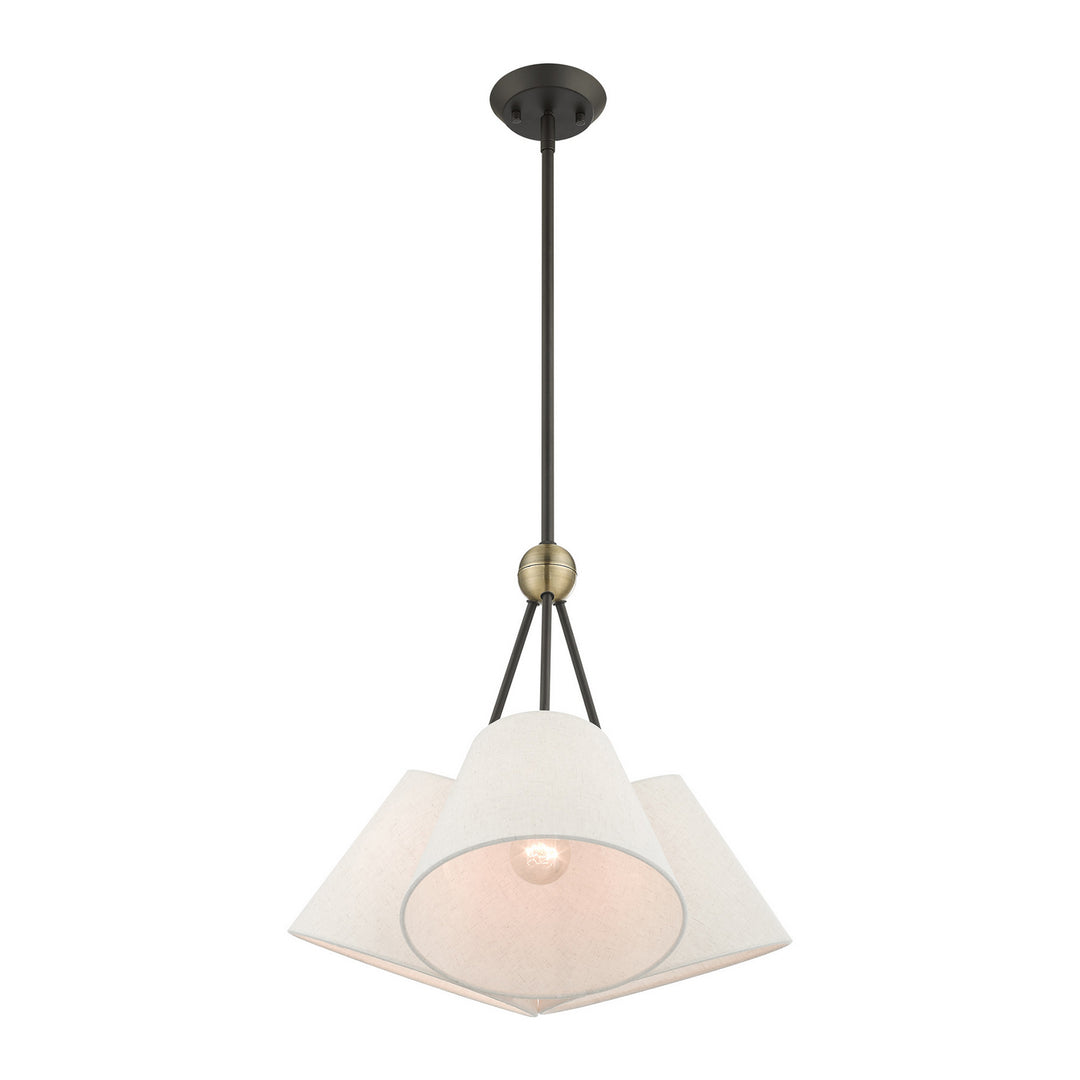 Livex Prato 41383-07 Chandelier Light - Bronze w/ Antique Brasss