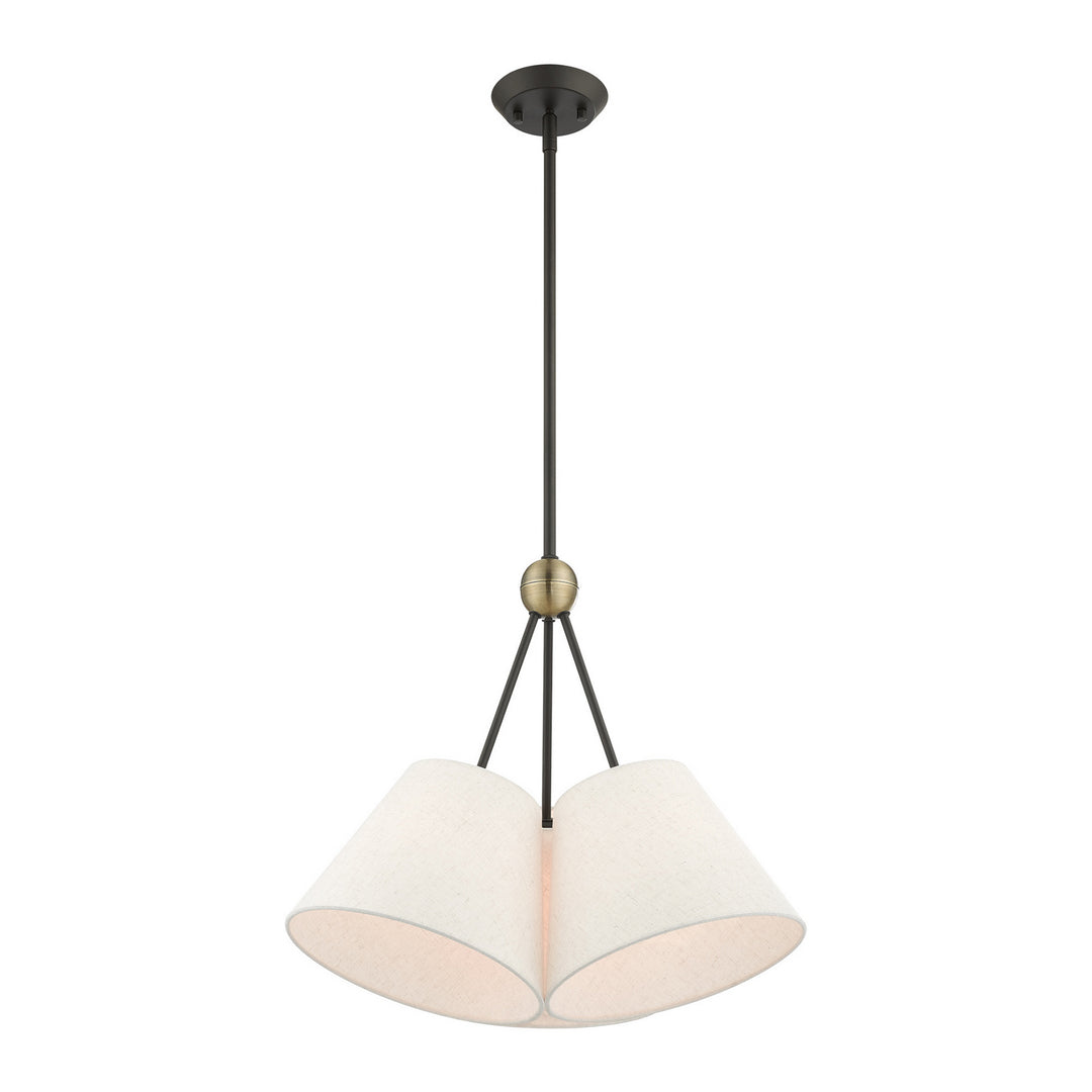 Livex Prato 41383-07 Chandelier Light - Bronze w/ Antique Brasss