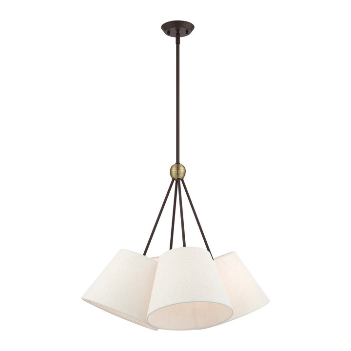 Livex Prato 41384-07 Chandelier Light - Bronze w/ Antique Brasss