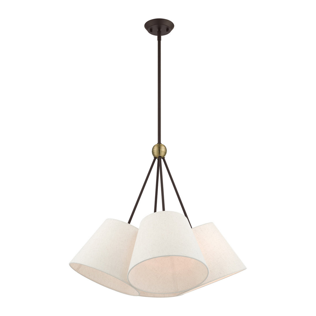 Livex Prato 41384-07 Chandelier Light - Bronze w/ Antique Brasss
