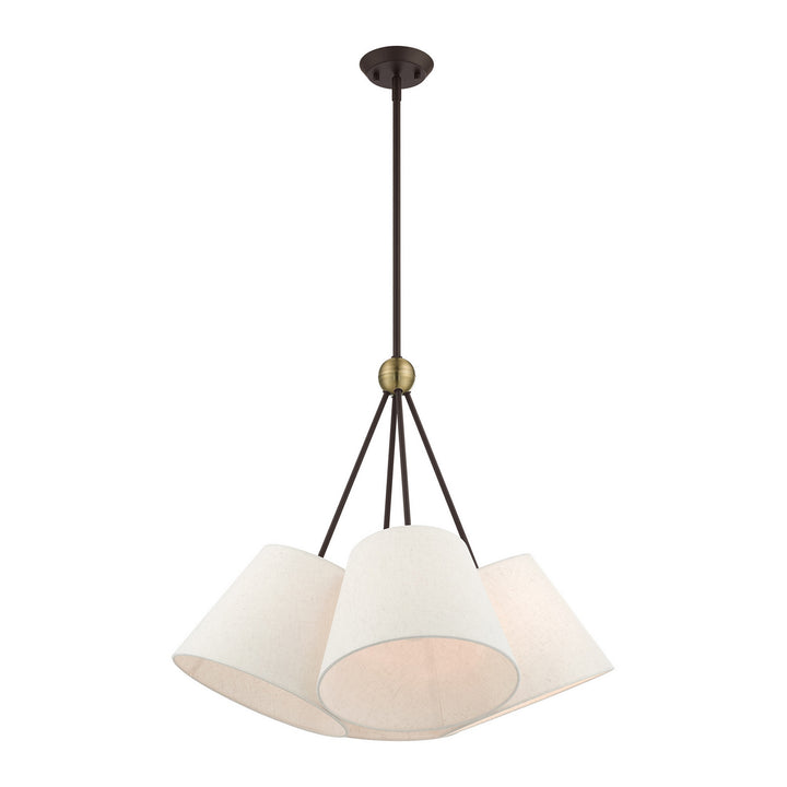 Livex Prato 41384-07 Chandelier Light - Bronze w/ Antique Brasss