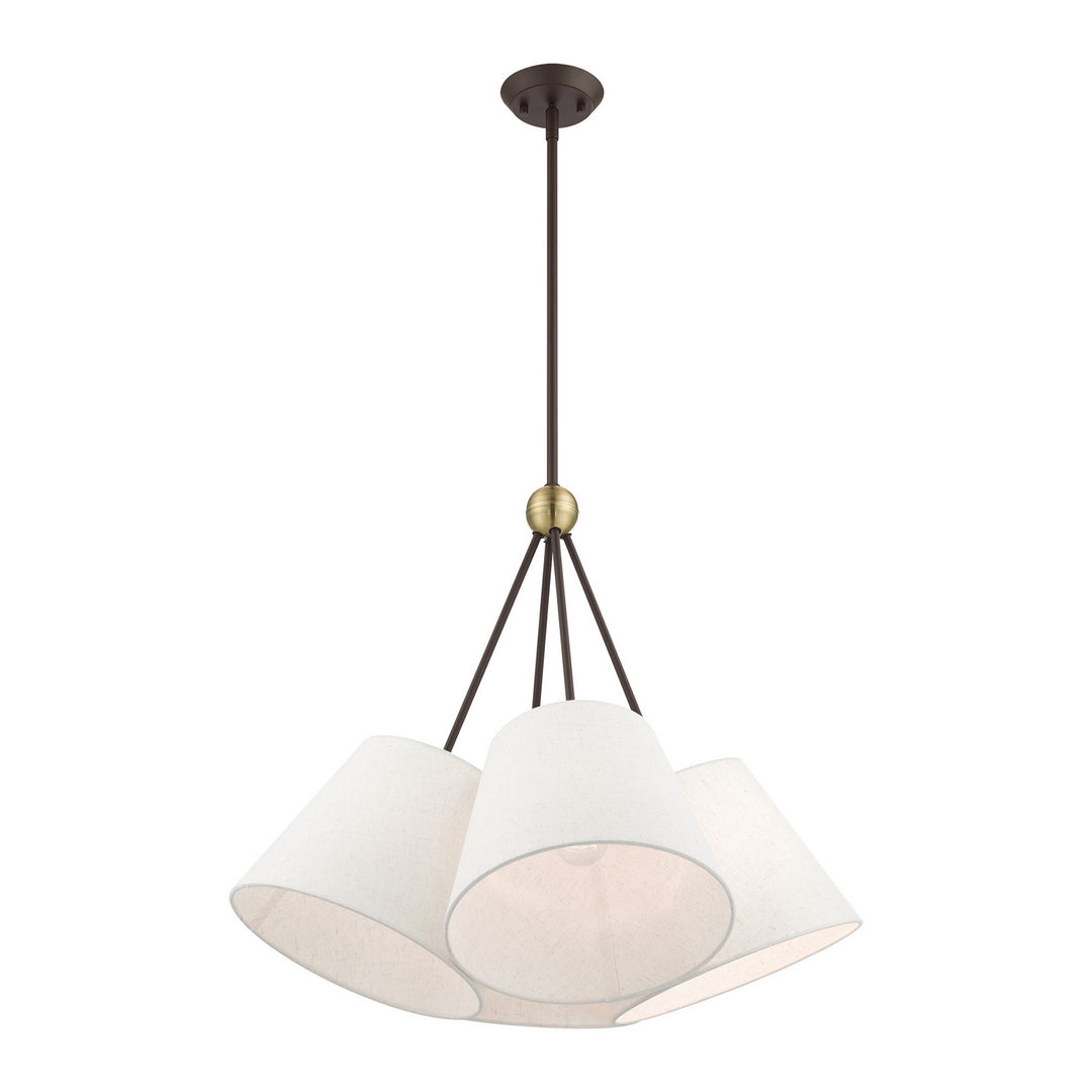 Livex Prato 41384-07 Chandelier Light - Bronze w/ Antique Brasss