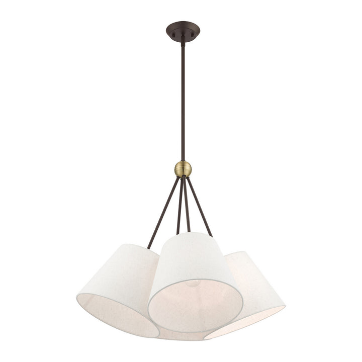 Livex Prato 41384-07 Chandelier Light - Bronze w/ Antique Brasss
