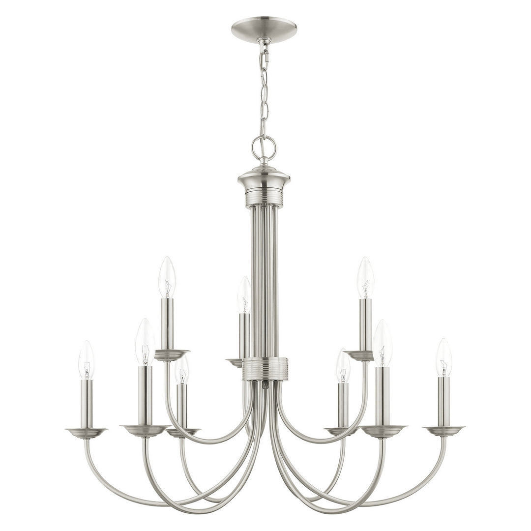 Livex Estate 42687-91 Chandelier Light - Brushed Nickel