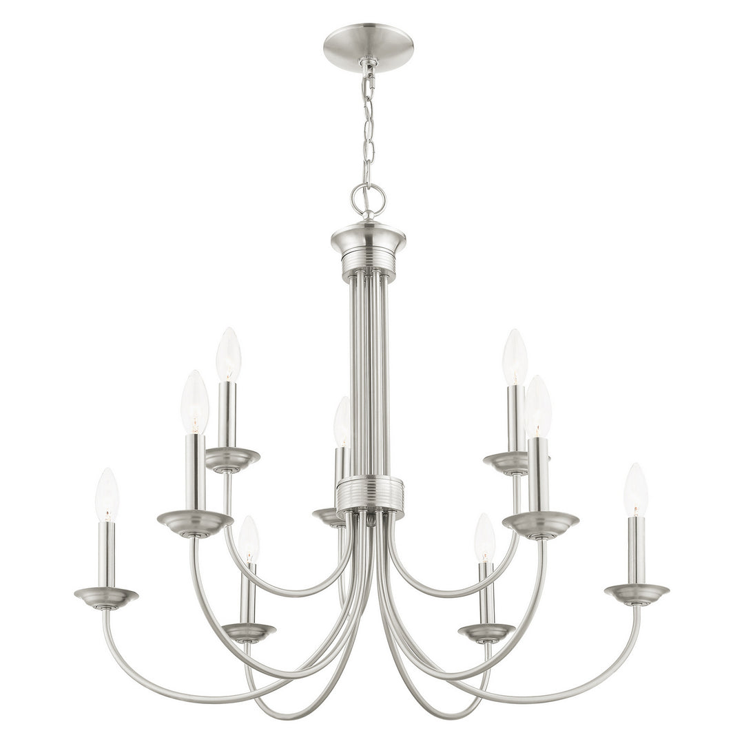 Livex Estate 42687-91 Chandelier Light - Brushed Nickel