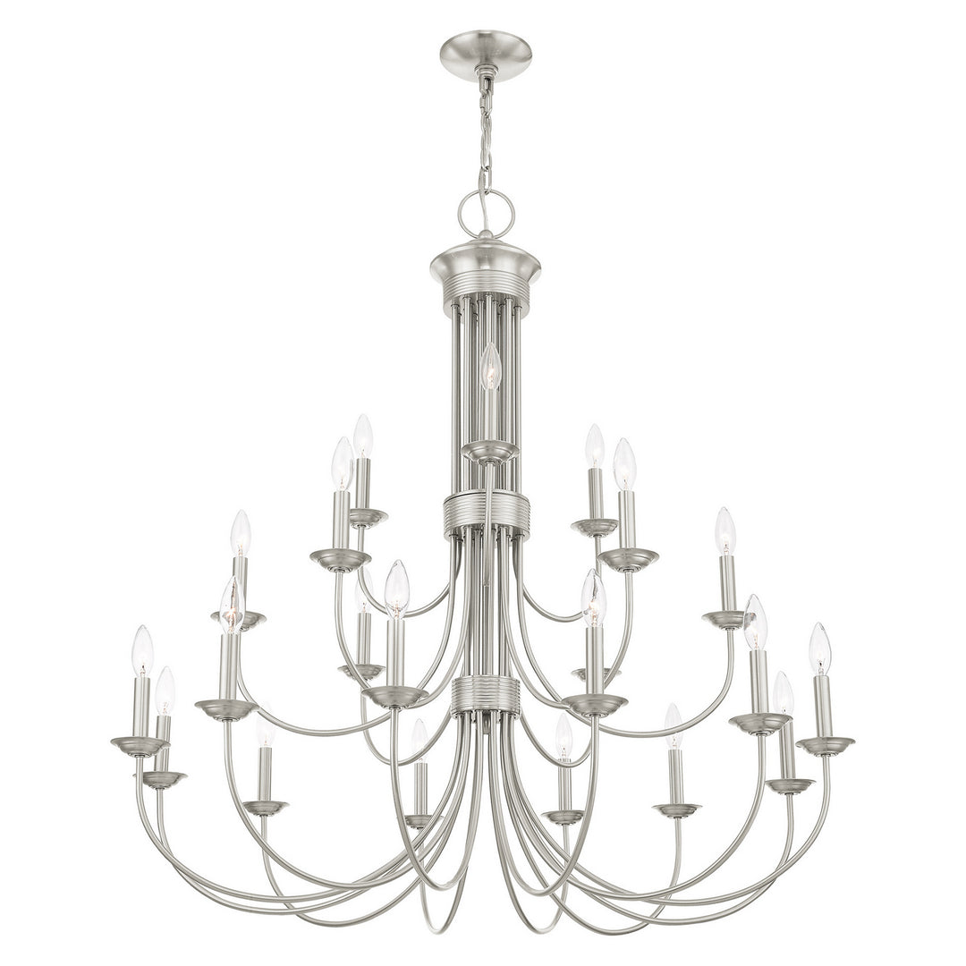 Livex Estate 42688-91 Chandelier Light - Brushed Nickel