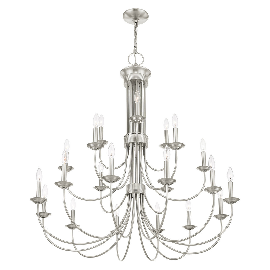 Livex Estate 42688-91 Chandelier Light - Brushed Nickel