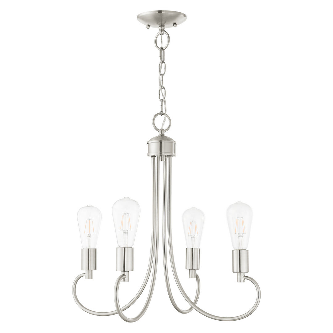 Livex Bari 42924-91 Chandelier Light - Brushed Nickel