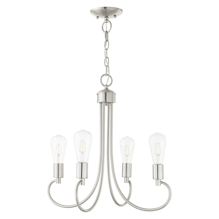 Livex Bari 42924-91 Chandelier Light - Brushed Nickel