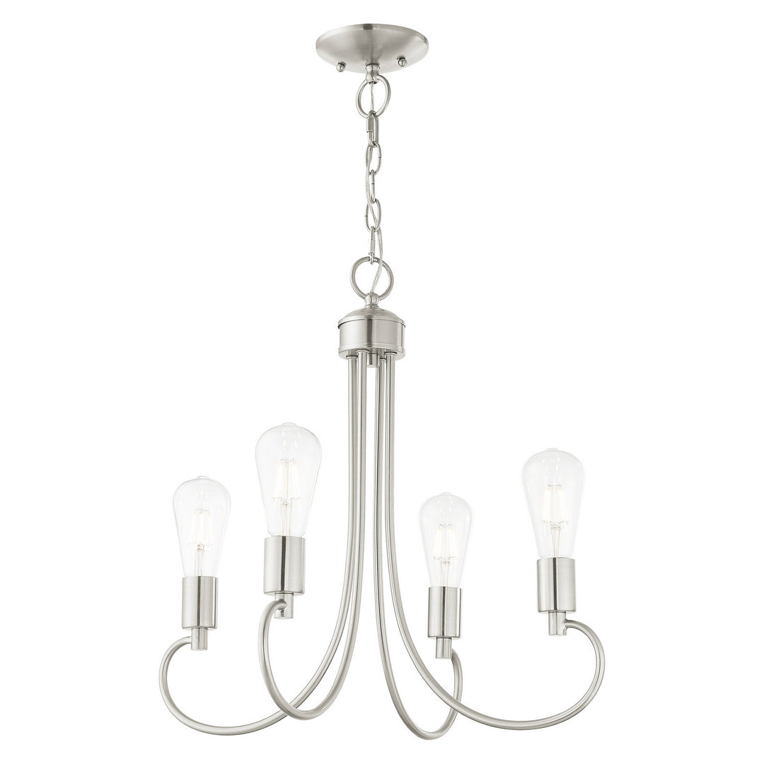 Livex Bari 42924-91 Chandelier Light - Brushed Nickel