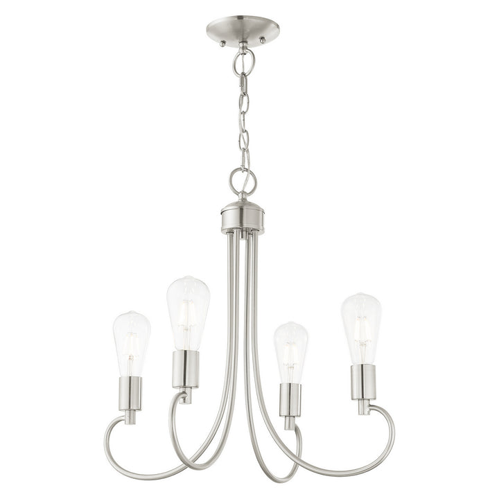 Livex Bari 42924-91 Chandelier Light - Brushed Nickel