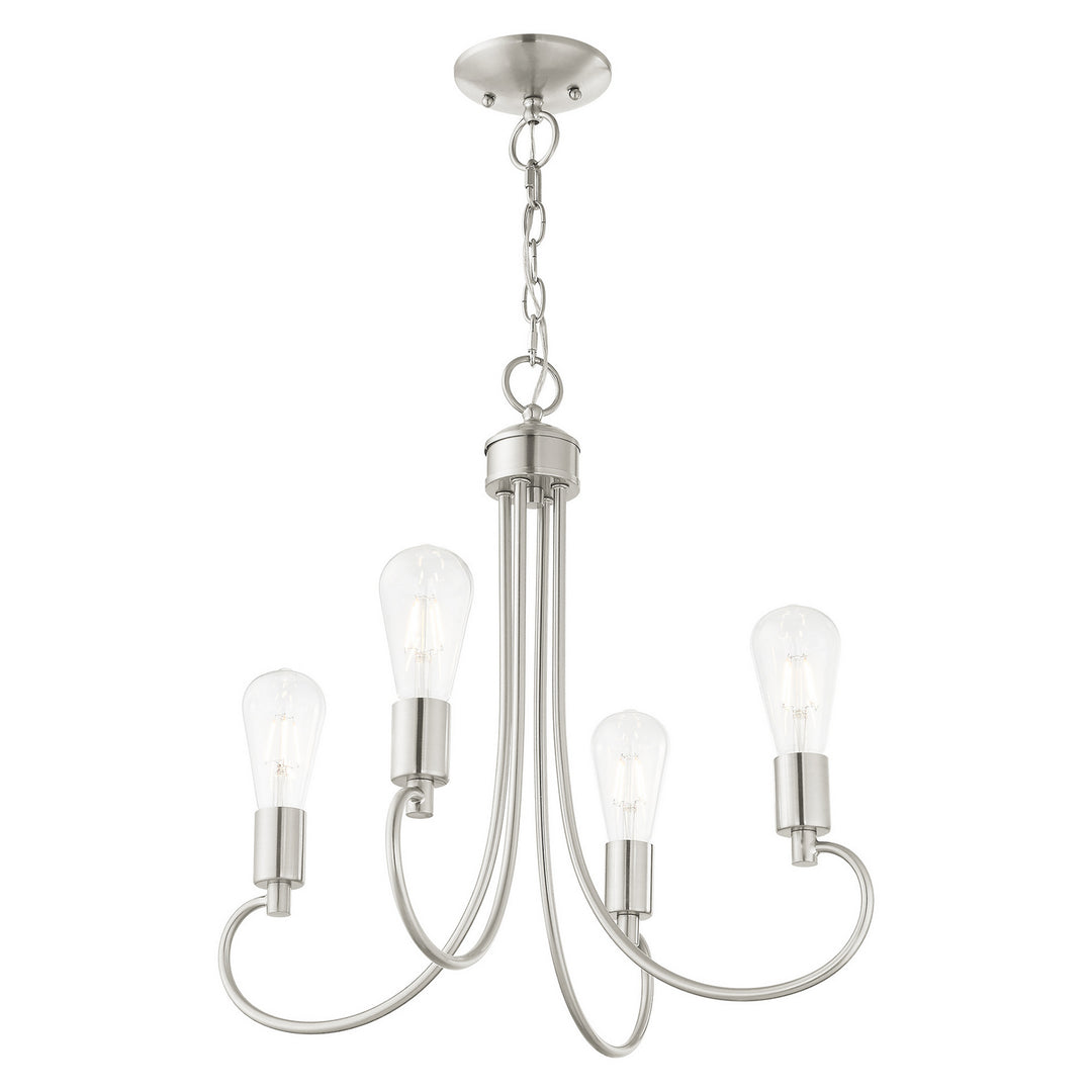 Livex Bari 42924-91 Chandelier Light - Brushed Nickel