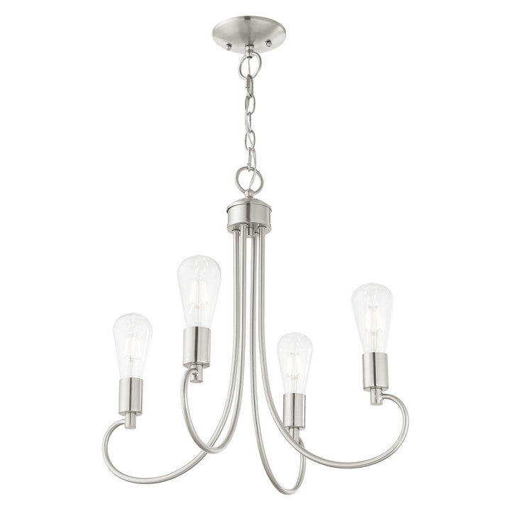 Livex Bari 42924-91 Chandelier Light - Brushed Nickel
